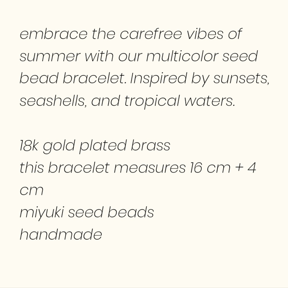 New Goldplated Beaded Bracelet Multicolor Bead Bracelet Colorful Bead Bracelet - Picture 4 of 4